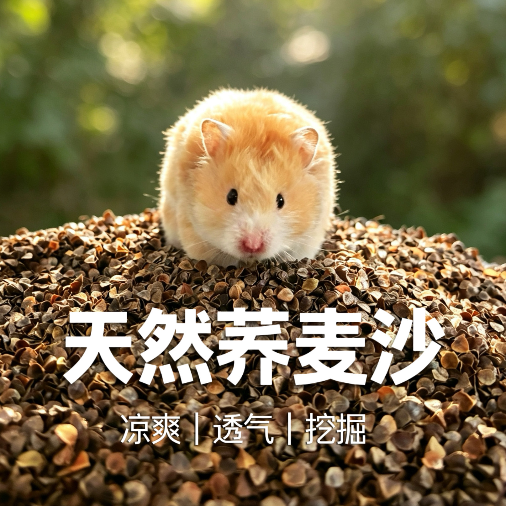 仓鼠金丝熊无尘荞麦沙夏季干爽透气垫料挖掘沙可食用蓬松凉爽