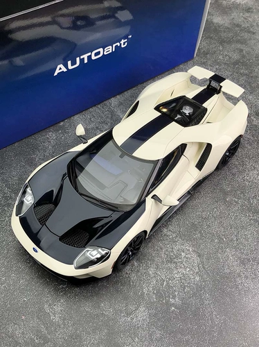 Модель автомобиля Шаша Autoart Alto 1:18 Ford GT HERITAGE EDITION, суперкар, полностью открытый