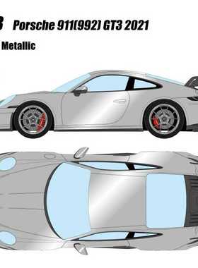 定金 Makeup MU 1:43 保时捷911 992 GT3 2021树脂汽车模型收藏品