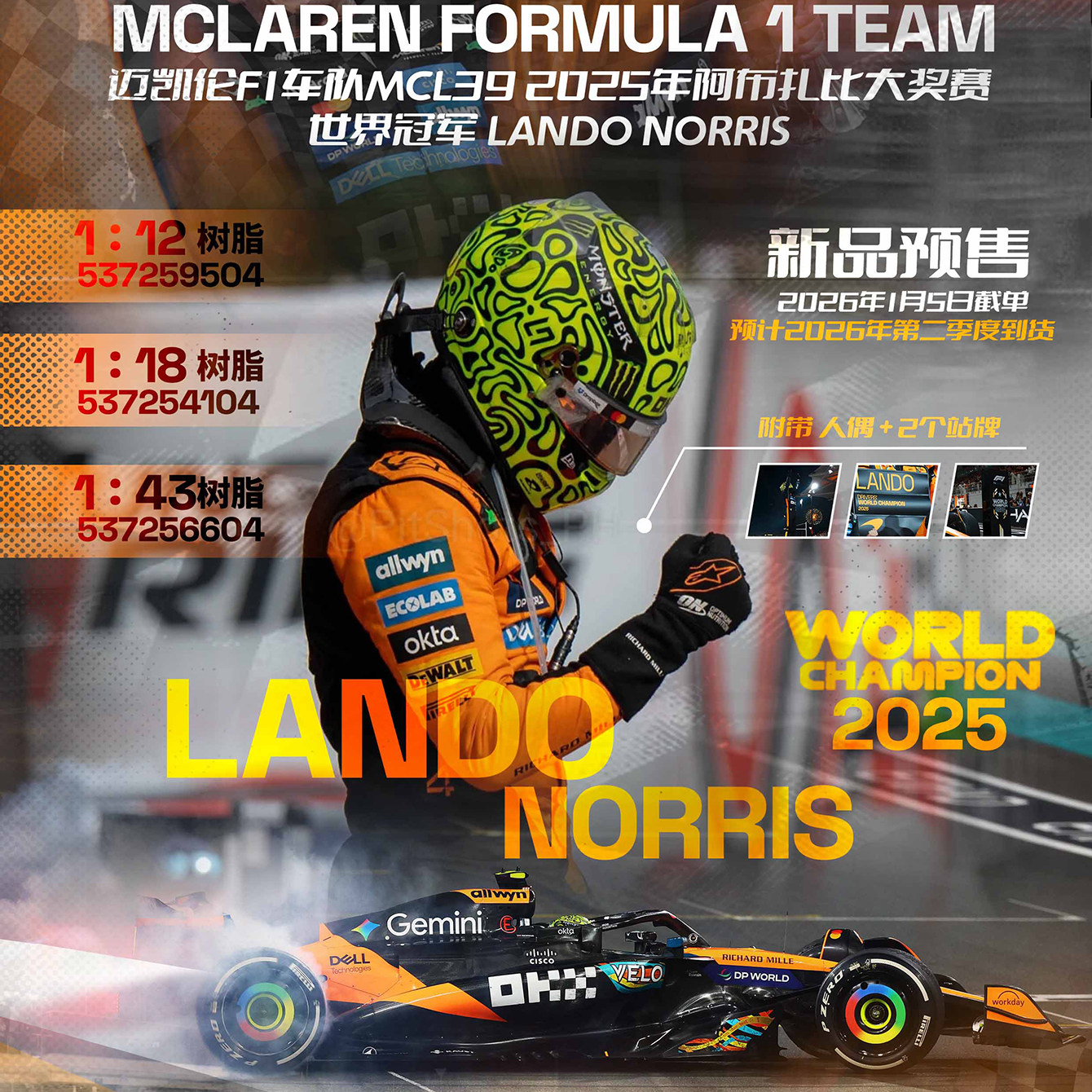 迈凯伦MCL39世冠诺里斯模型