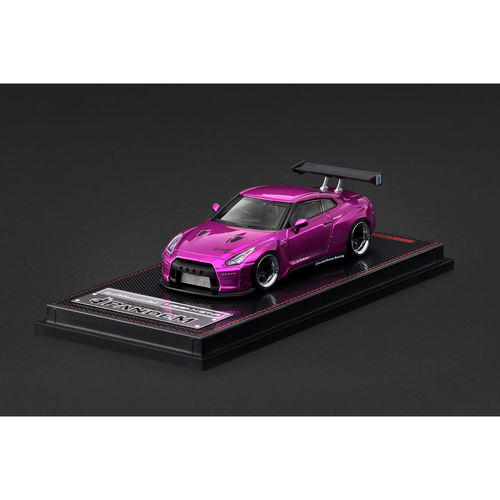 定金 IG 1:64 PANDEM R35 GT-R 金属粉/黑 汽车模型摆件送礼合金