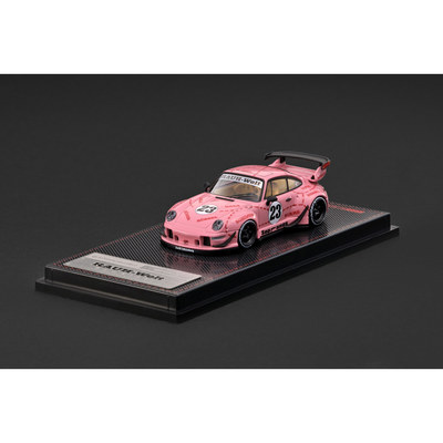 定金 IG 1:64 RWB 993 哑光黑/粉 汽车模型摆件送礼合金