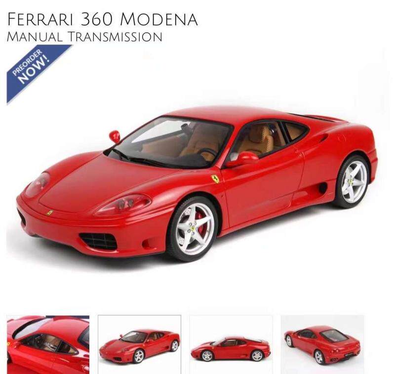 沙沙汽车模型bbr1:18法拉利360 modena manual手动变速版收藏摆件