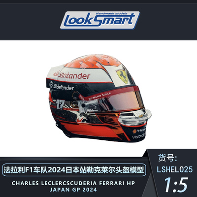 LS法拉利F1日本勒克莱尔头盔模型