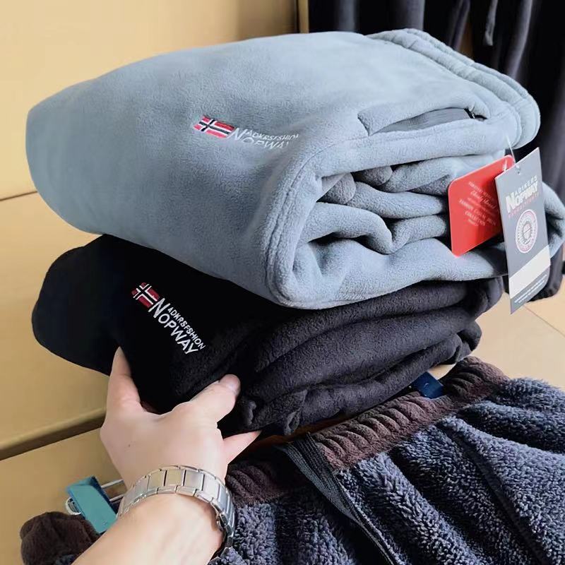 一条过冬！出挪威加绒加厚摇粒绒！秋冬新款男士保暖休闲裤卫裤子