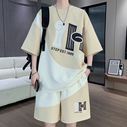 夏季学生短袖短裤套装