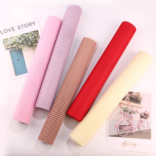 方格网纱包装纸硬纱网鲜花包装材料花束DIY材料花店用品资材包花