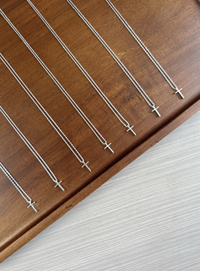 bm同款项链女小号十字架吊坠锁骨链新款简约百搭ins风饰品bm平替