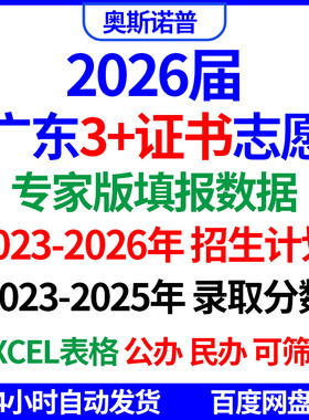 2026招生计划已更新广东中职春季3+证书志愿专家版专业录取分数