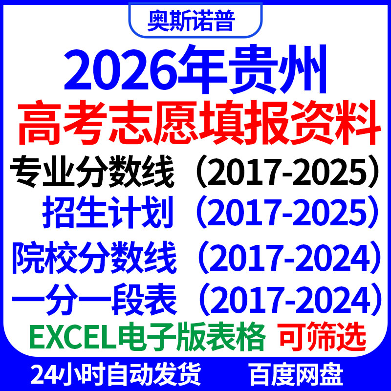 2026招生计划专科本科贵州高考志愿填报一分一段专业组分数线位次