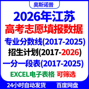 2026招生计划已更新江苏本科高考志愿填报专业录取分数线一分一段