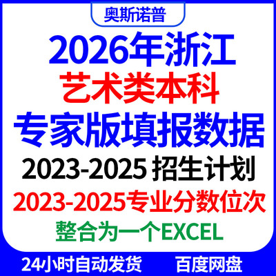 2026浙江艺术类美术音乐本科专家版志愿填报招生计划专业分数位次