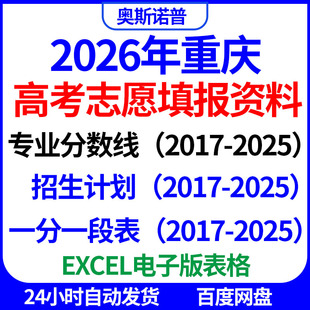 2026重庆高考志愿填报招生计划专科本科专业录取分数招生计划位次