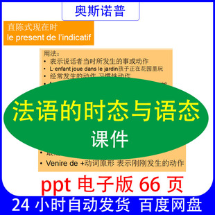 法语的时态与语态ppt课件电子版66页