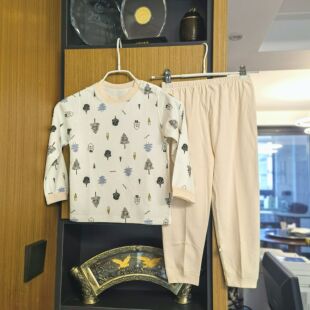 新品心适家圆儿童秋冬棉毛衫百分百纯棉套装双层宝宝秋衣秋裤