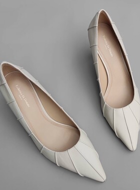 Federica Di Donato法式简约气质百搭尖头舒适通勤高跟鞋单鞋女