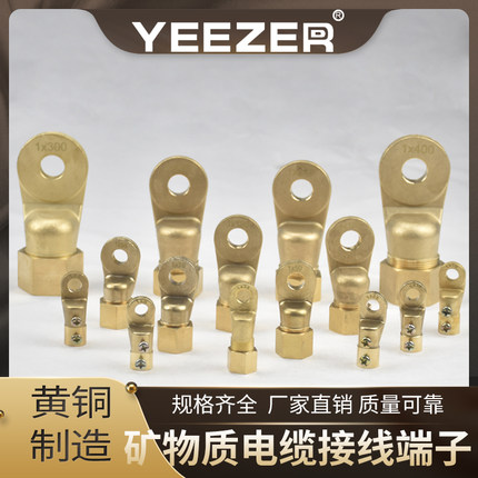 BTTZ矿物质电缆线鼻子绝缘接线端子1*6 1*16 1*25 1*240铜鼻子