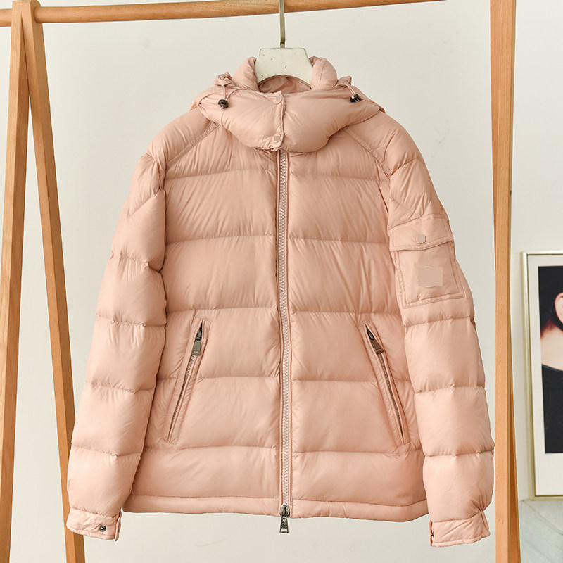 粉色短款连帽羽绒服女加厚保暖面包服时尚外套  莉2542 E3-2