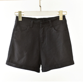 2025新款 莉1069 百搭简约高腰显瘦直筒牛仔短裤 时尚