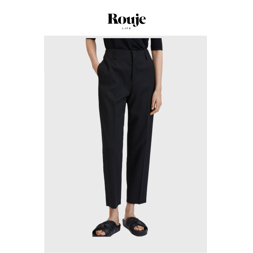 【现货】Rouje Life西装裤宽松高腰显瘦萝卜裤九分休闲小脚哈伦裤