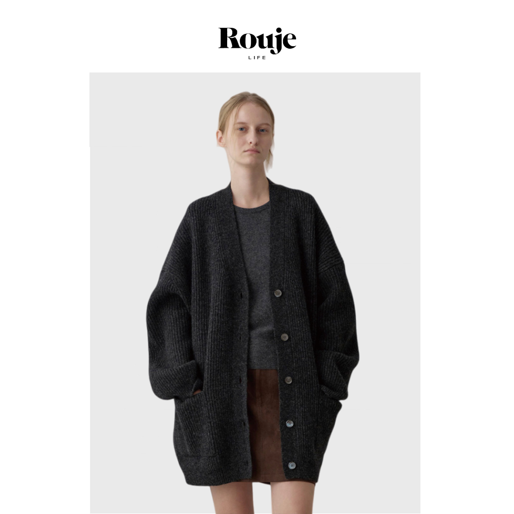 【现货】Rouje Life羊毛毛衣女秋冬新极简百搭慵懒设计中长款外套,女装/女士精品,大码内搭,淘宝优惠券,粉丝福利购,淘宝优惠卷