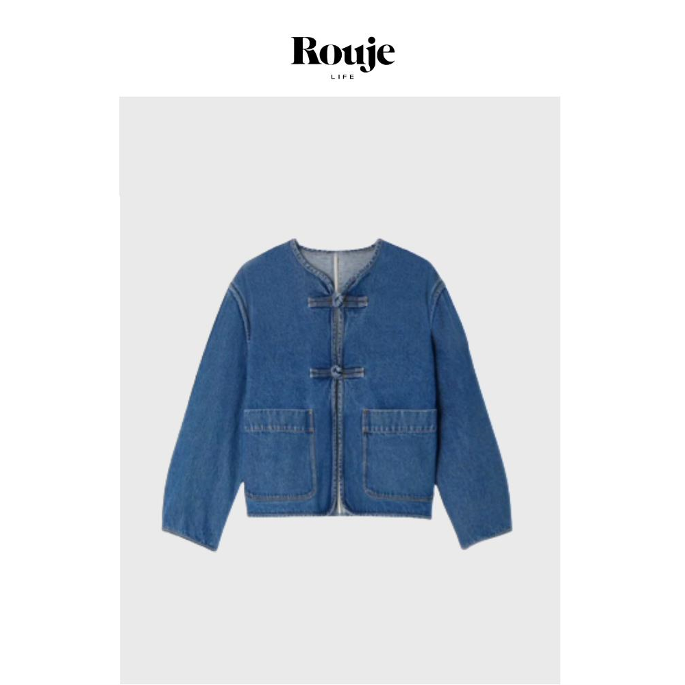 【现货】Rouje Life巴黎新中式外套25秋季复古盘扣牛仔夹克,女装/女士精品,大码内搭,淘宝优惠券,粉丝福利购,淘宝优惠卷