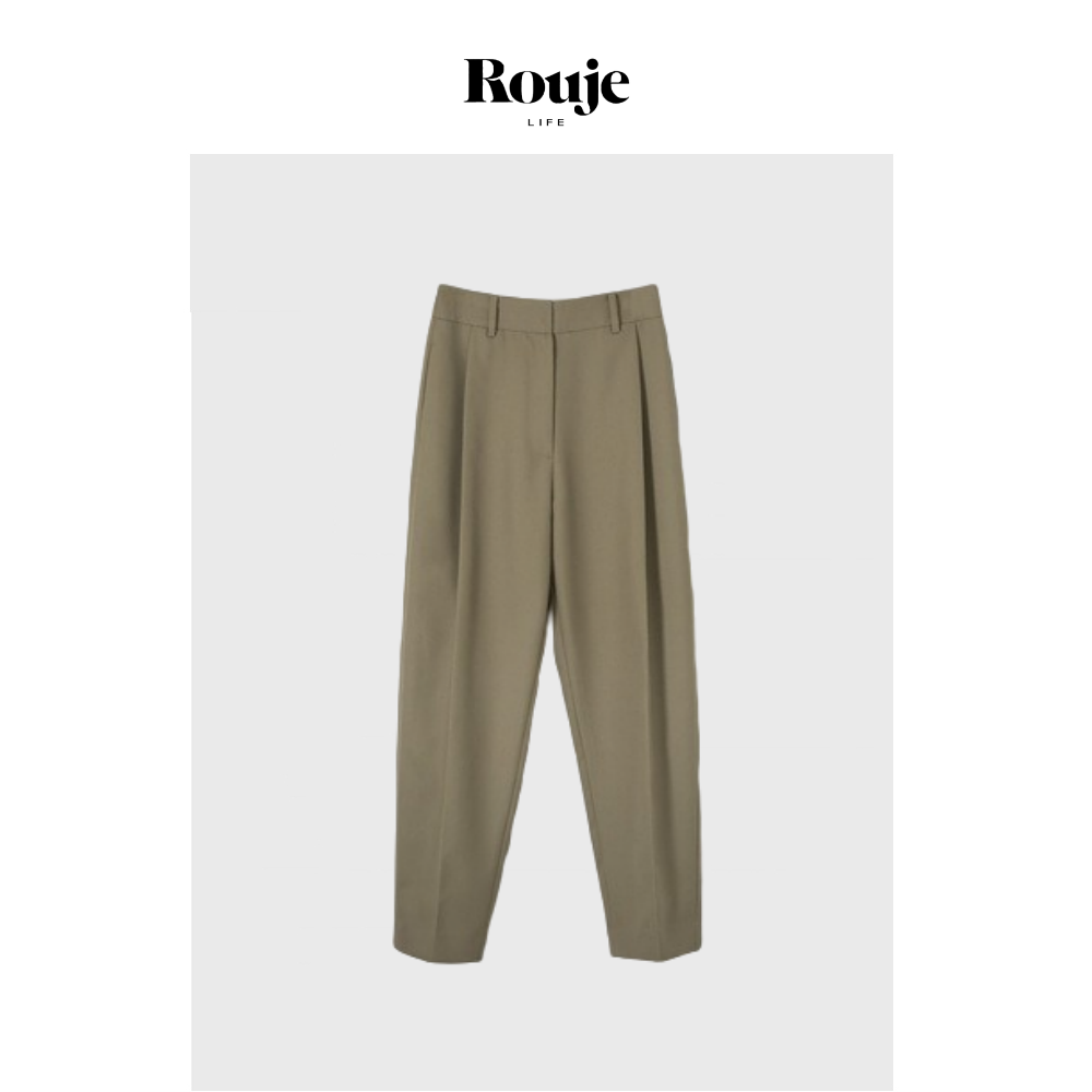 【现货】Rouje Life新款九分裤高腰显瘦坠感直筒裤羊毛休闲西装裤