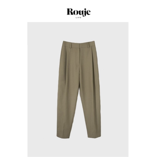【现货】Rouje Life新款九分裤高腰显瘦坠感直筒裤羊毛休闲西装裤