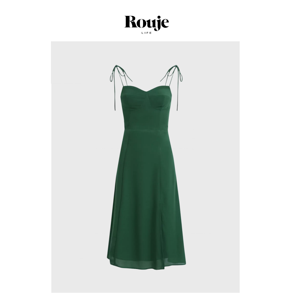 【现货】Rouje Life夏季性感露背纯欲风法式休闲吊带小轻奢连衣裙