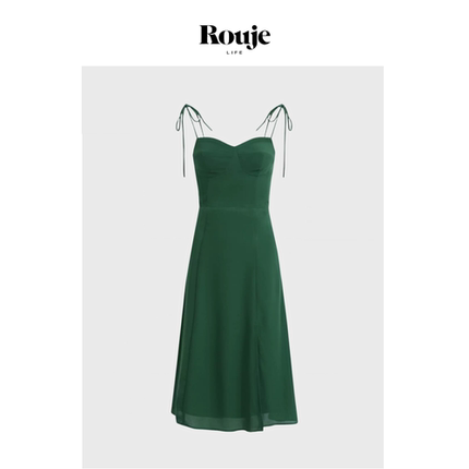 【现货】Rouje Life夏季性感露背纯欲风法式休闲吊带小轻奢连衣裙