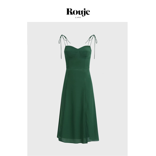 【现货】Rouje Life夏季性感露背纯欲风法式休闲吊带小轻奢连衣裙