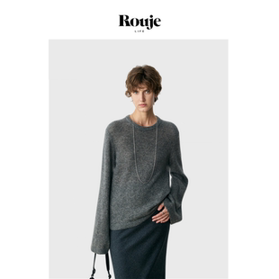 Life肌肤之享云朵桑蚕丝羊绒空气感圆领连帽针织衫 Rouje 现货