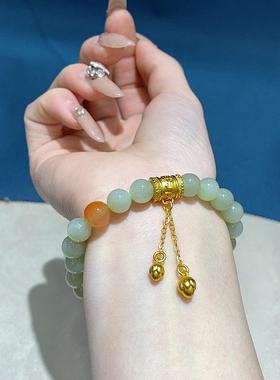 天然和田玉晴水手串佛珠手链