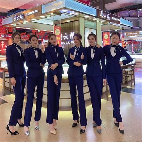 时尚前台美容师马甲制服职业套装