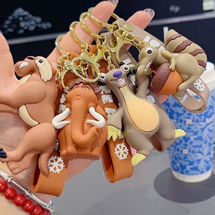 跨境卡通大号动漫冰河世纪钥匙扣挂件书包挂饰汽车钥匙链礼品