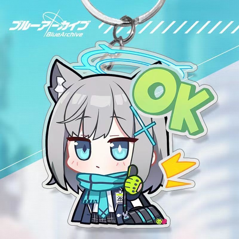碧蓝档案蔚蓝档案周边钥匙扣日奈爱丽丝动漫卡通书包钥匙扣小挂件
