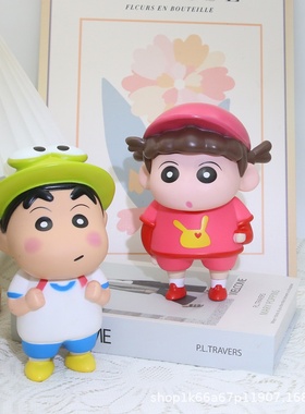 棒球妮妮蜡笔小新手办可爱周边卡通动漫家居桌面摆件装饰礼物儿童