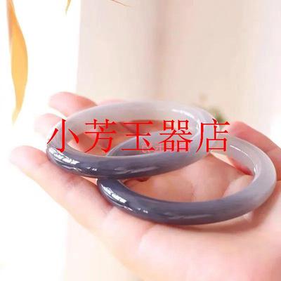 正宗和田玉烟紫色手镯