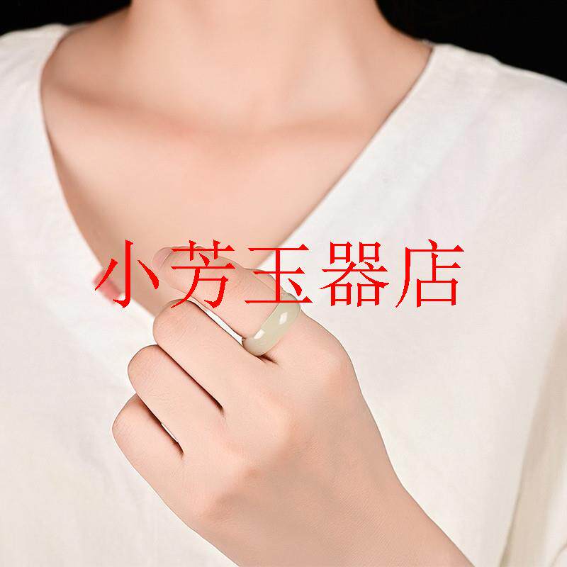 和田玉戒指男士女款情侣尾戒羊脂