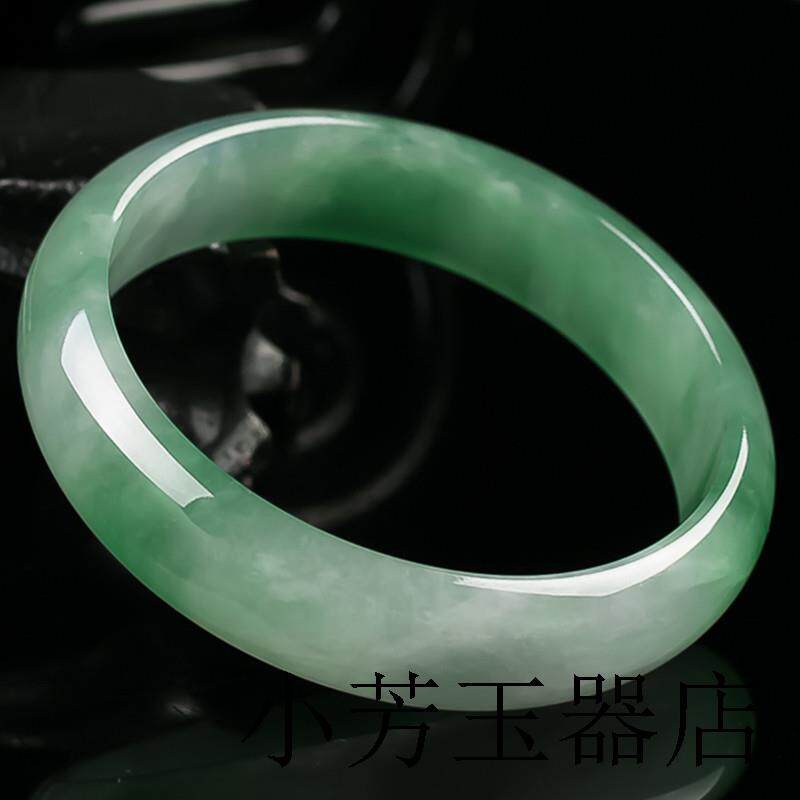 随美翡翠色手镯精品缅甸飘花老坑冰糯种玉手镯飘绿旺夫玉手镯送礼