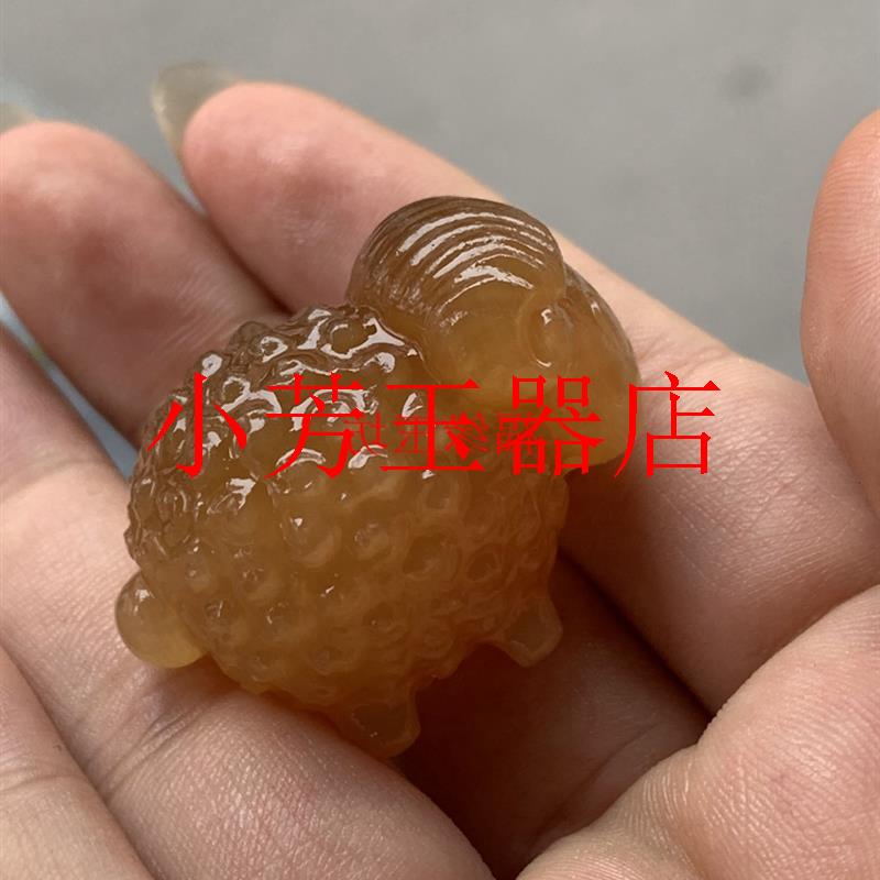 原创精选和田玉糖玉萌宠生肖羊玉挂坠小绵羊吊坠饰品挂件男女同款