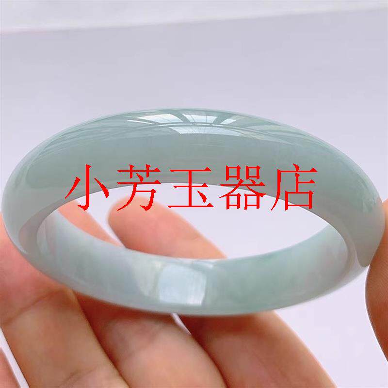 冰糯种翡翠色手镯子单色缅甸老坑