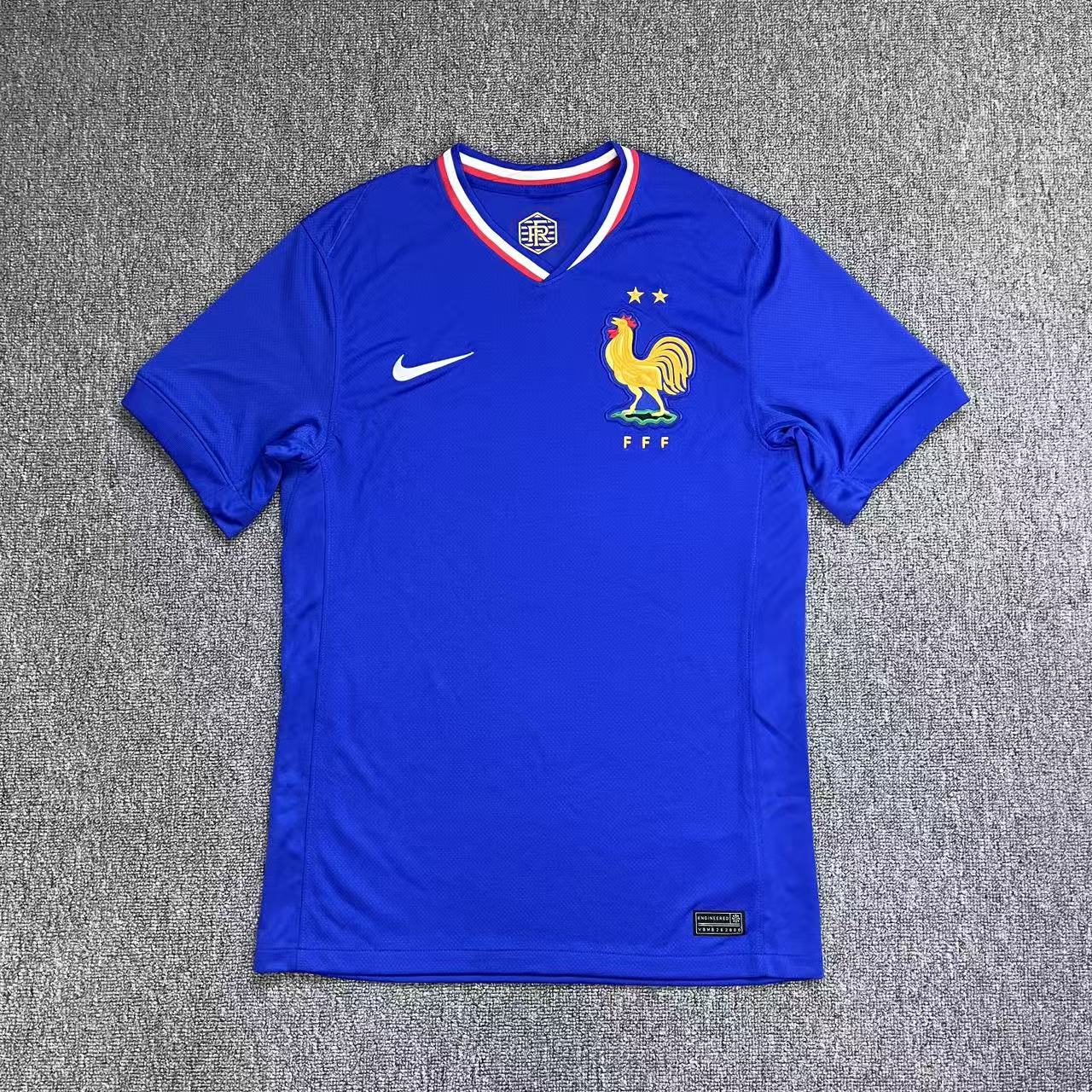 正品耐克 NIKE 法国队主场球迷版男子速干足球球衣T恤FJ1259-452