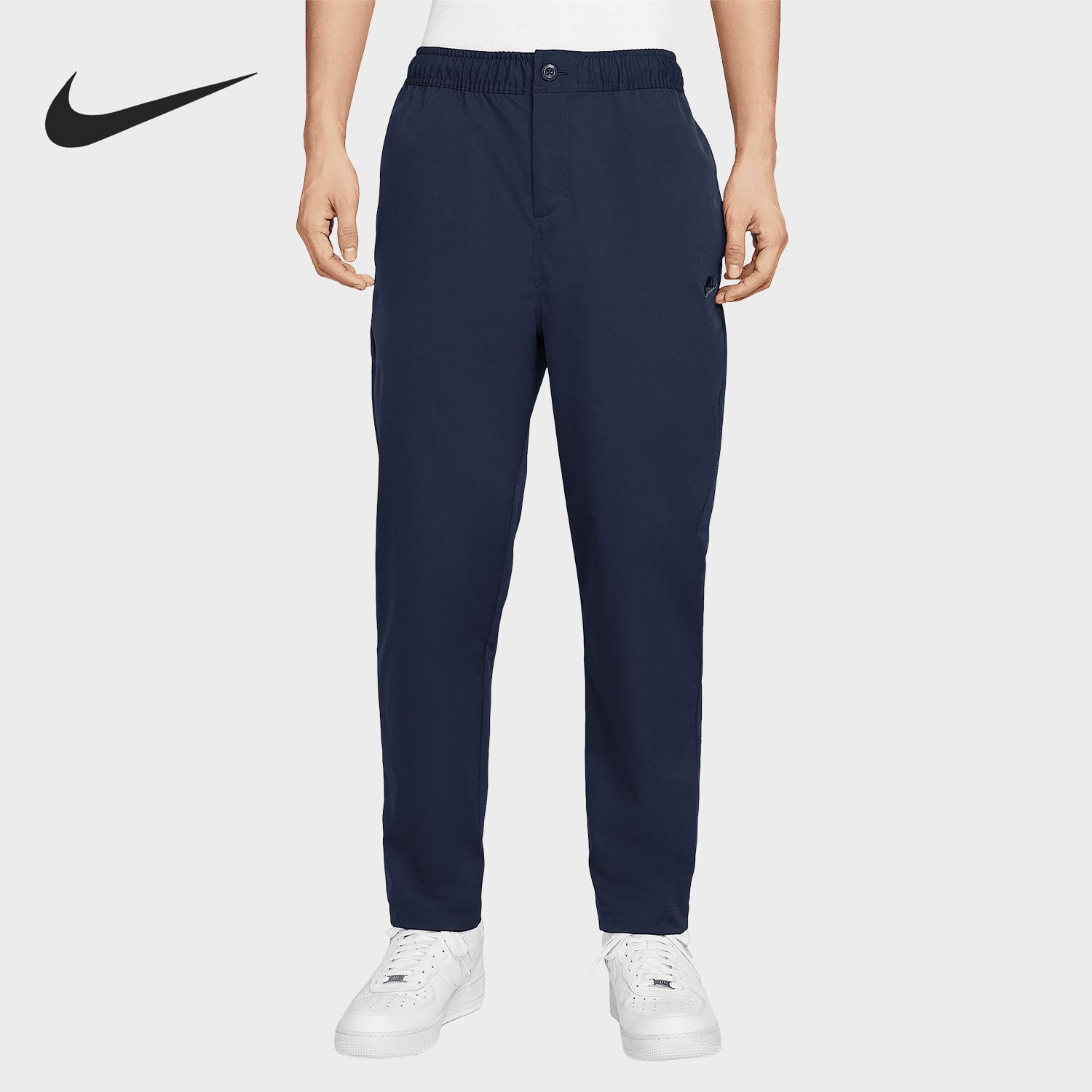 NIKE耐克男子裤子刺绣休闲梭织工装小脚运动长裤HJ1998-451