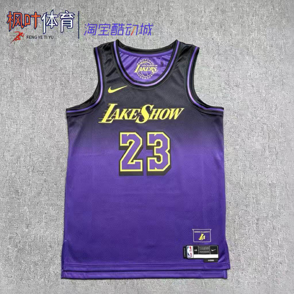 Nike耐克NBA洛杉矶湖人24-25城市版SW詹姆斯球迷版球衣背心FQ4346