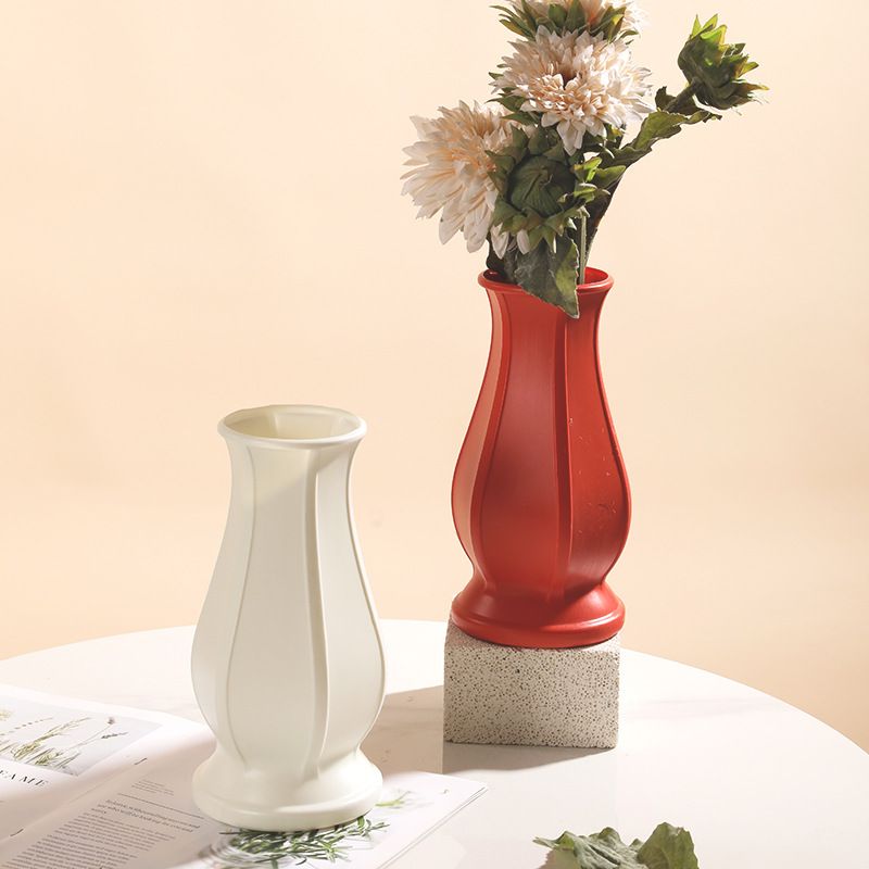 北欧创意花瓶摆件工艺品摆设花盆干湿花装饰仿瓷塑料容器厂家直销