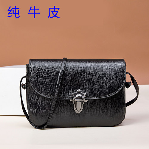 单肩斜挎包百搭时尚牛皮