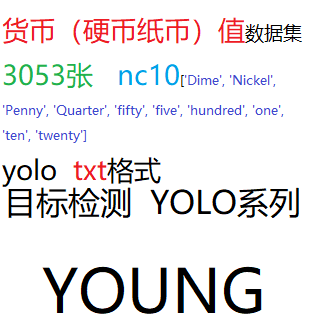 目标检测数据集YOLO硬币纸币货币值检测3053张数据集YOLOtxtnc10