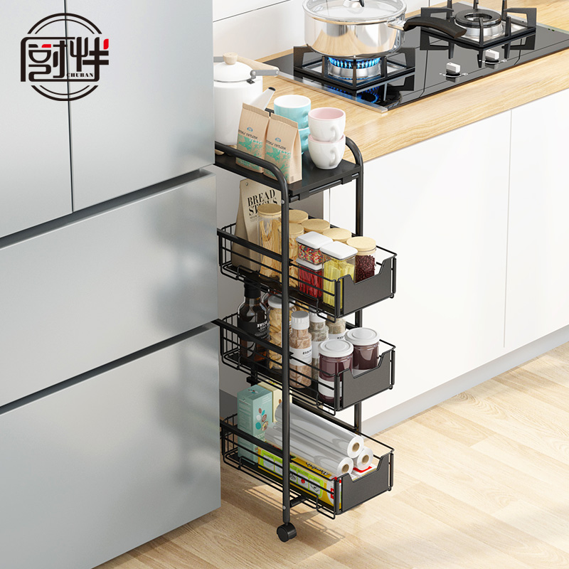 厨房夹缝置物架落地多