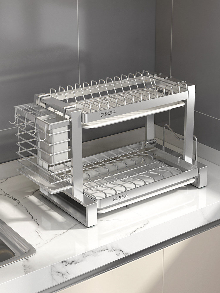 304 Stainless Steel Kitchen Rack Dish Storage Rack For Home Bowl and ...